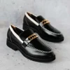 ALL BLACK - Clip and Stitch Loafer