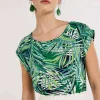 Apricot - Tropical Cap Sleeve Tee