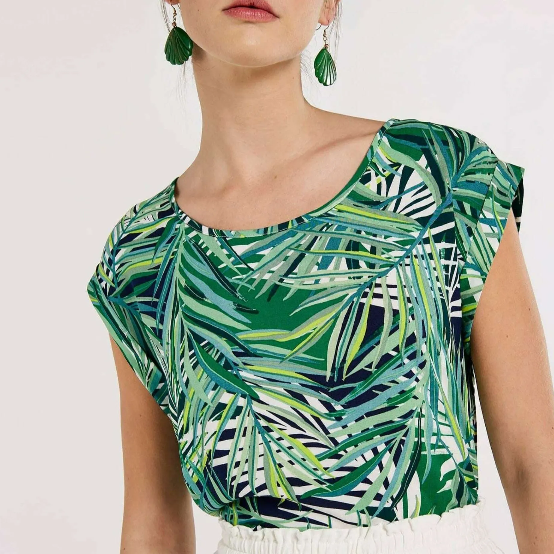 apricot__tropical_cap_sle_0.webp Apricot - Tropical Cap Sleeve Tee