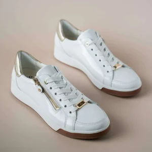 Ara - 34432-83 - Rei Low - White Patent Sneaker