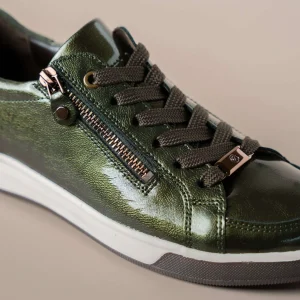 Ara - 34432-95 Rei Low - Forest Patent Leather Sneaker