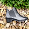 Ara - Pamela Wide Black Leather Chelsea Ankle Boot