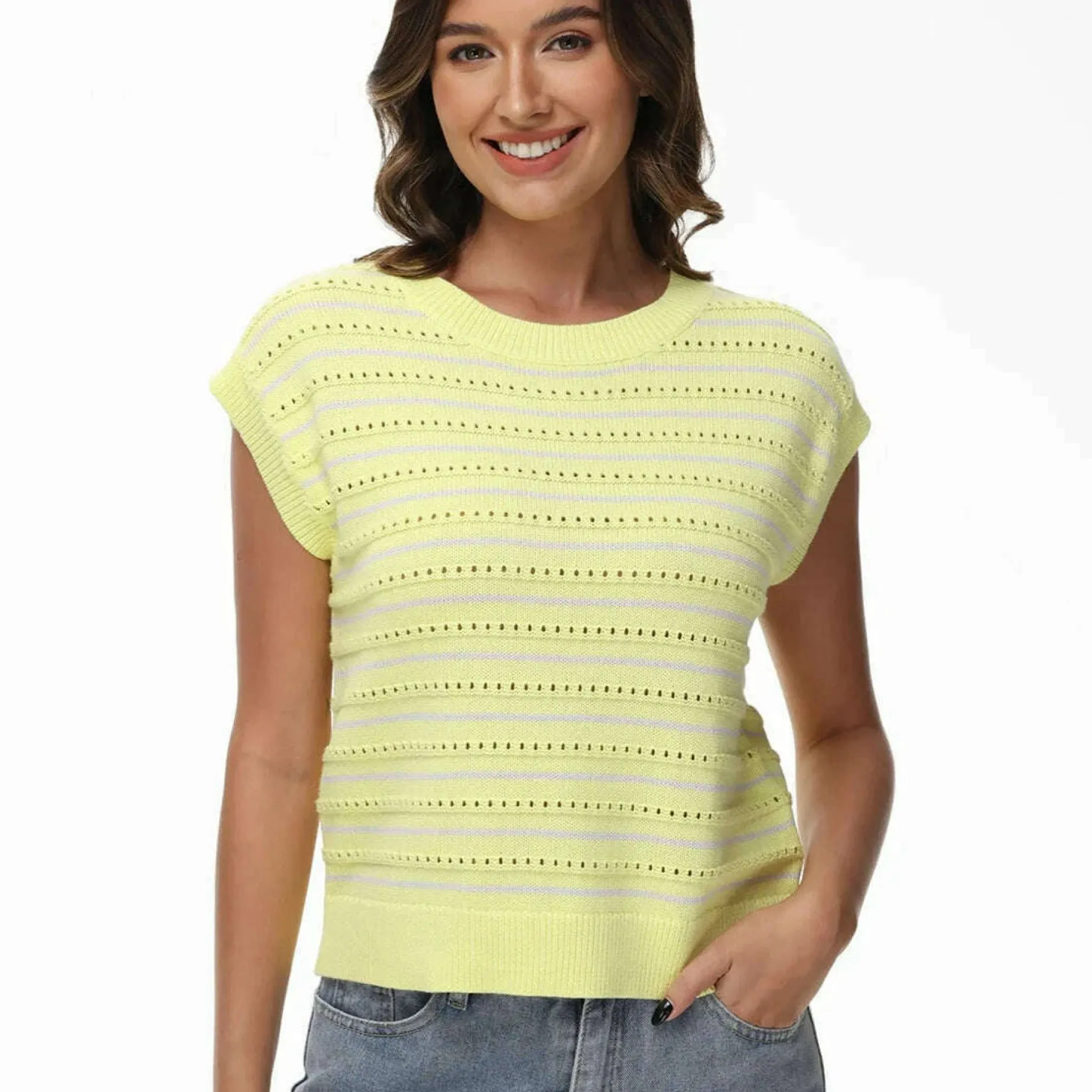 bianca_crew_neck_stripe_0.webp 525 - Bianca Crew Neck Stripe Vest - Margarita
