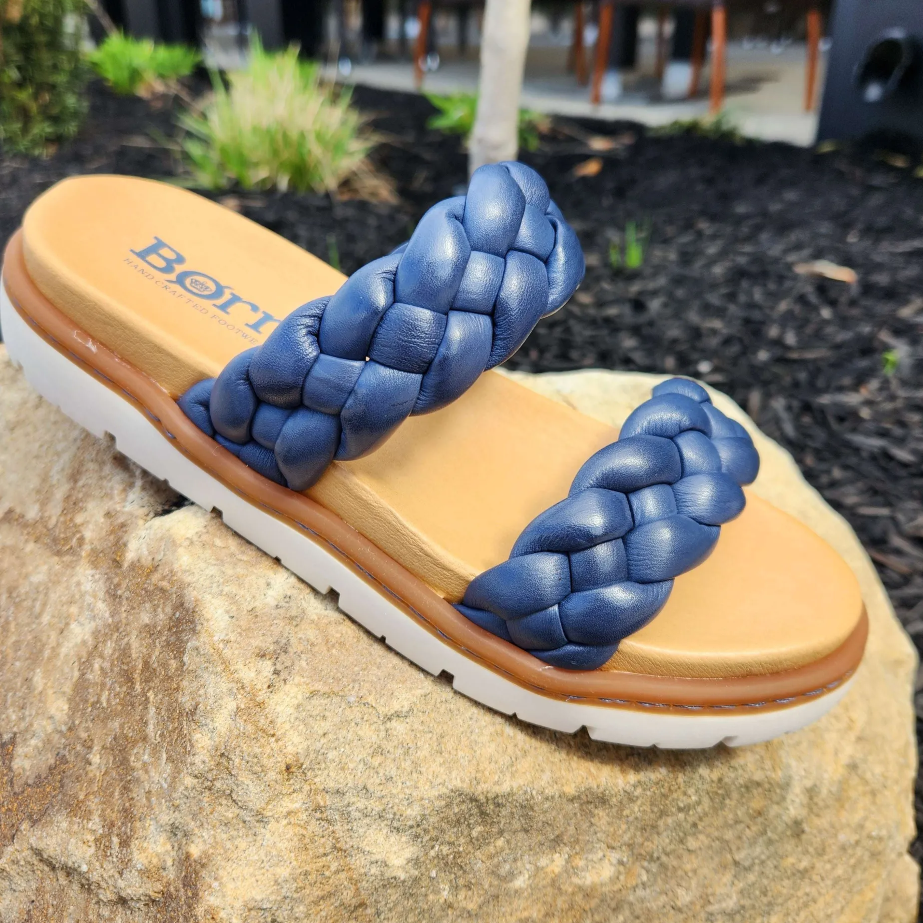 brn__freesia_braided_leat_1.webp Børn - Freesia Braided Leather Flat Sandal in Blue