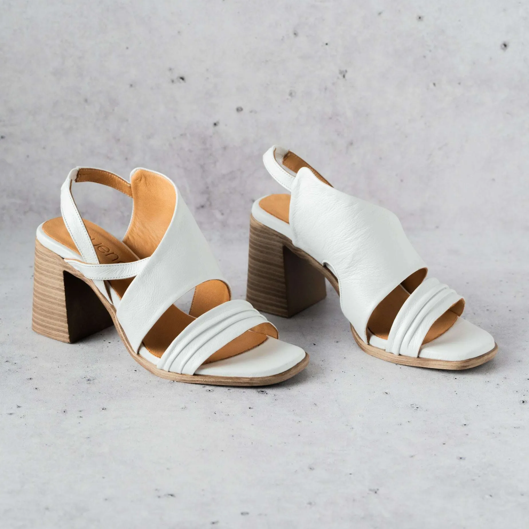bueno__jinny__white_leath_0.webp Bueno - Jinny - White Leather High Heel Sandal