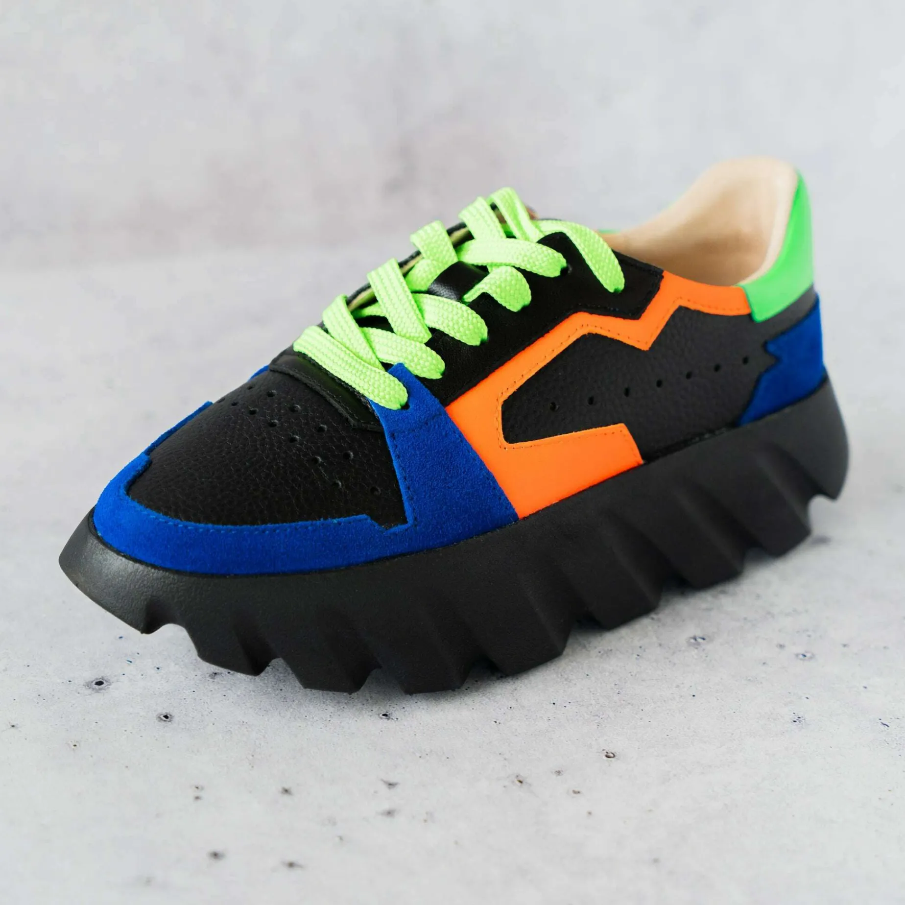 ccccees__turi_black_and_n_0.webp 4CCCCEES - Turi Black and Neon Platform Sneaker