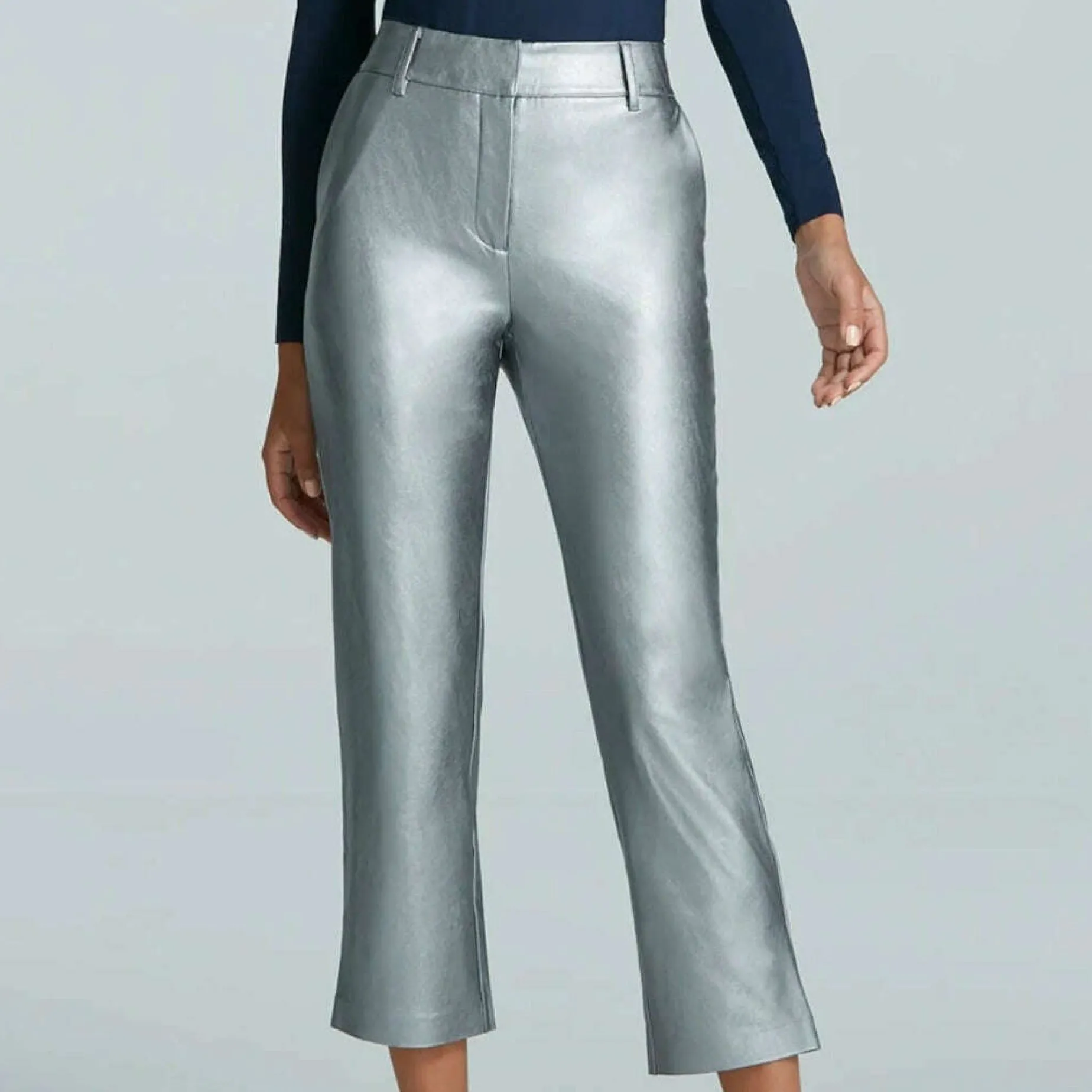 commando__faux_leather_po_0.webp Commando - FAUX LEATHER 5-POCKET Pant - Pewter
