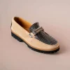 DI CHENZO - 9372 - Sandy Suede with Embossed Leather Trim