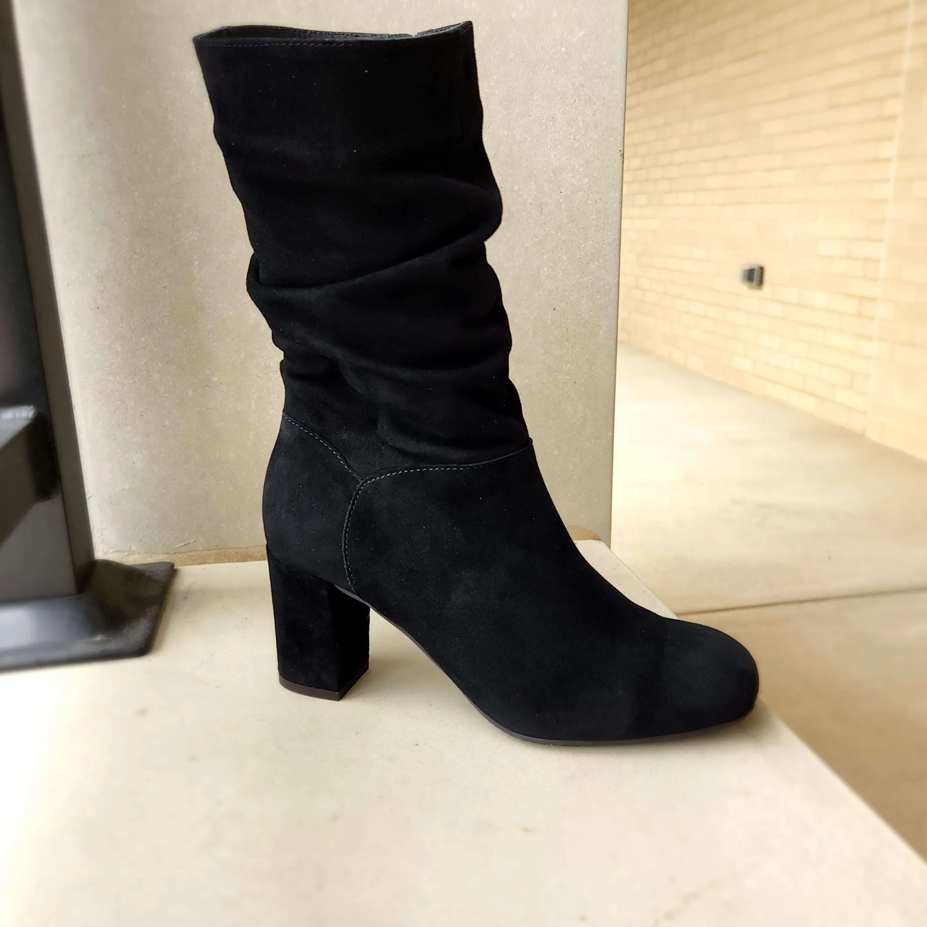 eric_michael__poppy_suede_2.webp Eric Michael - Poppy Suede Mid Calf High Heel Boot