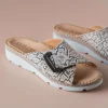 ERIC MICHAEL- AGUA Multi Print Slide Sandals