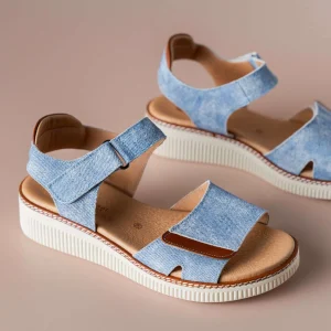 ERIC MICHAEL- ARIANA Adjustable Low Wedge Sandal