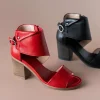 ERIC MICHAEL CALLIE High Heel Leather City Sandals