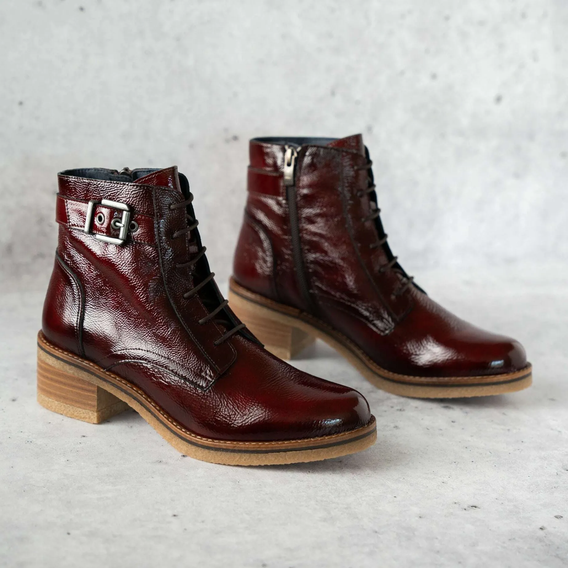 fluchos__d_patent_leather_1.webp FLUCHOS - D8686 Patent Leather Lace Up Boots