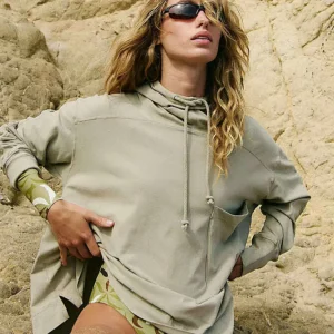Free People - Hot Shot Hooded Layer - Sage Stone
