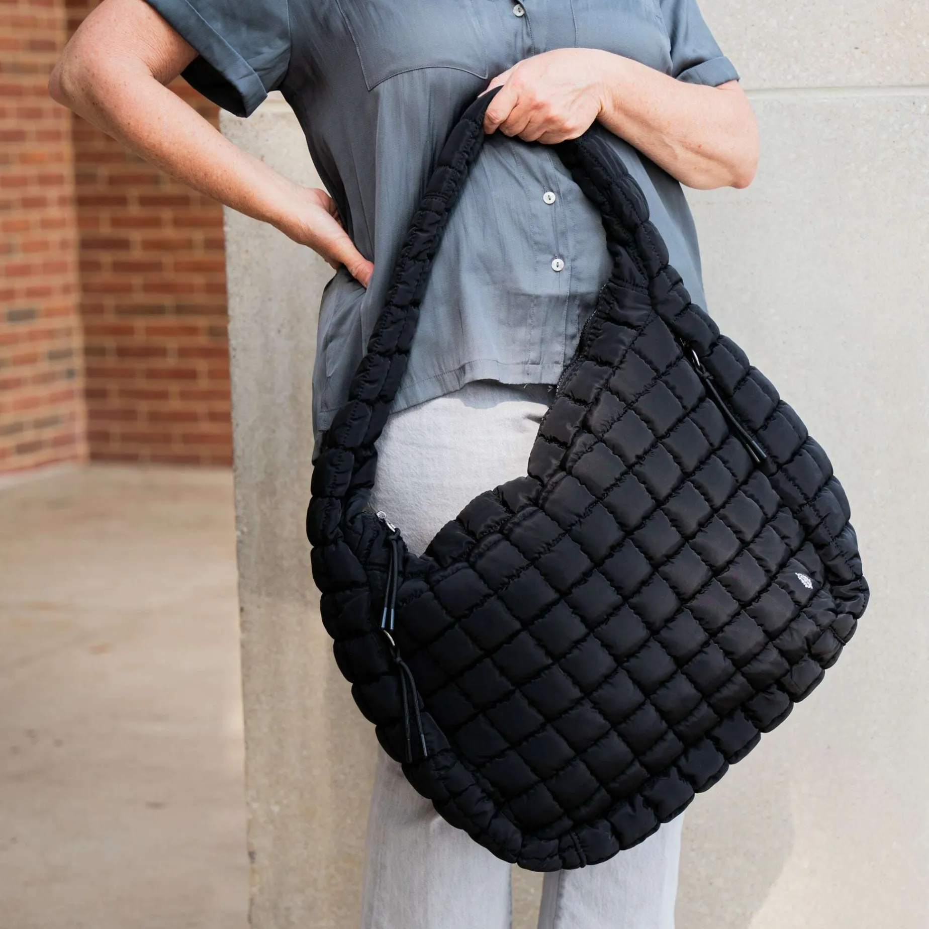 free_people_movement_quil_2.webp Free People Movement Quilted Carryall - Black & Off White