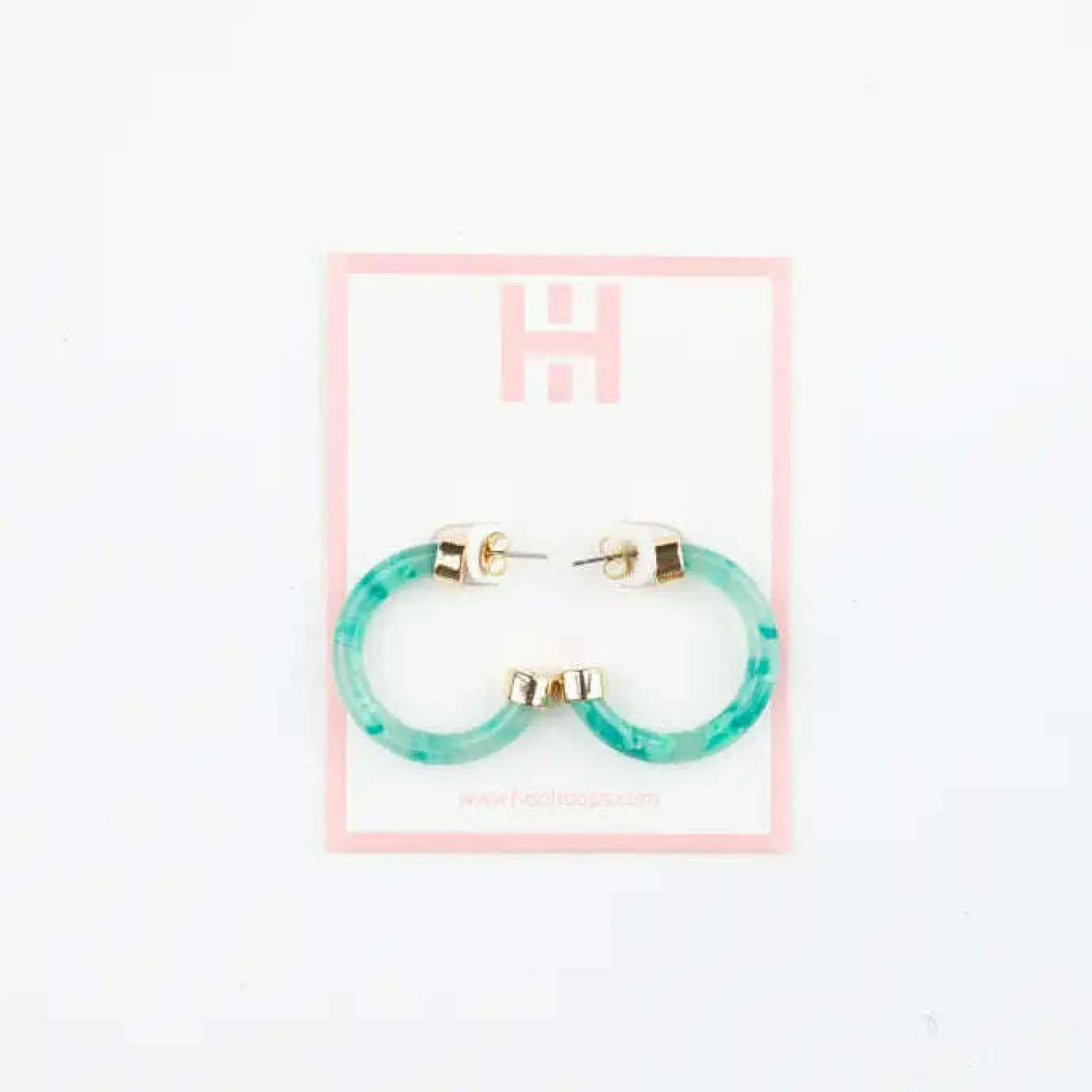 hoo_hoops__mini_quot_acry_0.webp HOO HOOPS - Mini 1" AcrylicHoop Earings