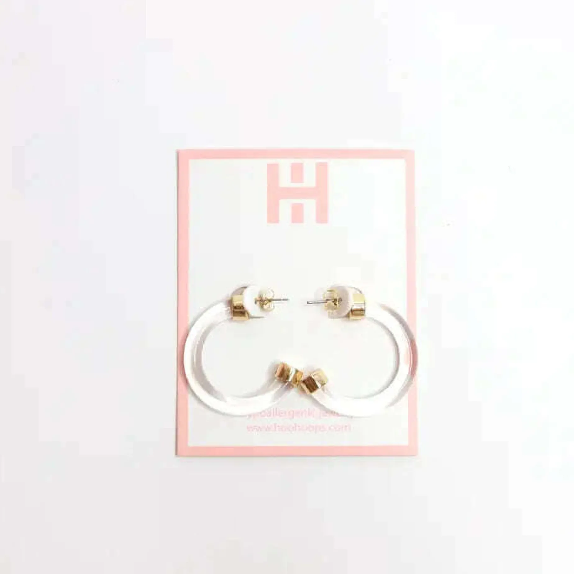 hoo_hoops__mini_quot_acry_1.webp HOO HOOPS - Mini 1" AcrylicHoop Earings