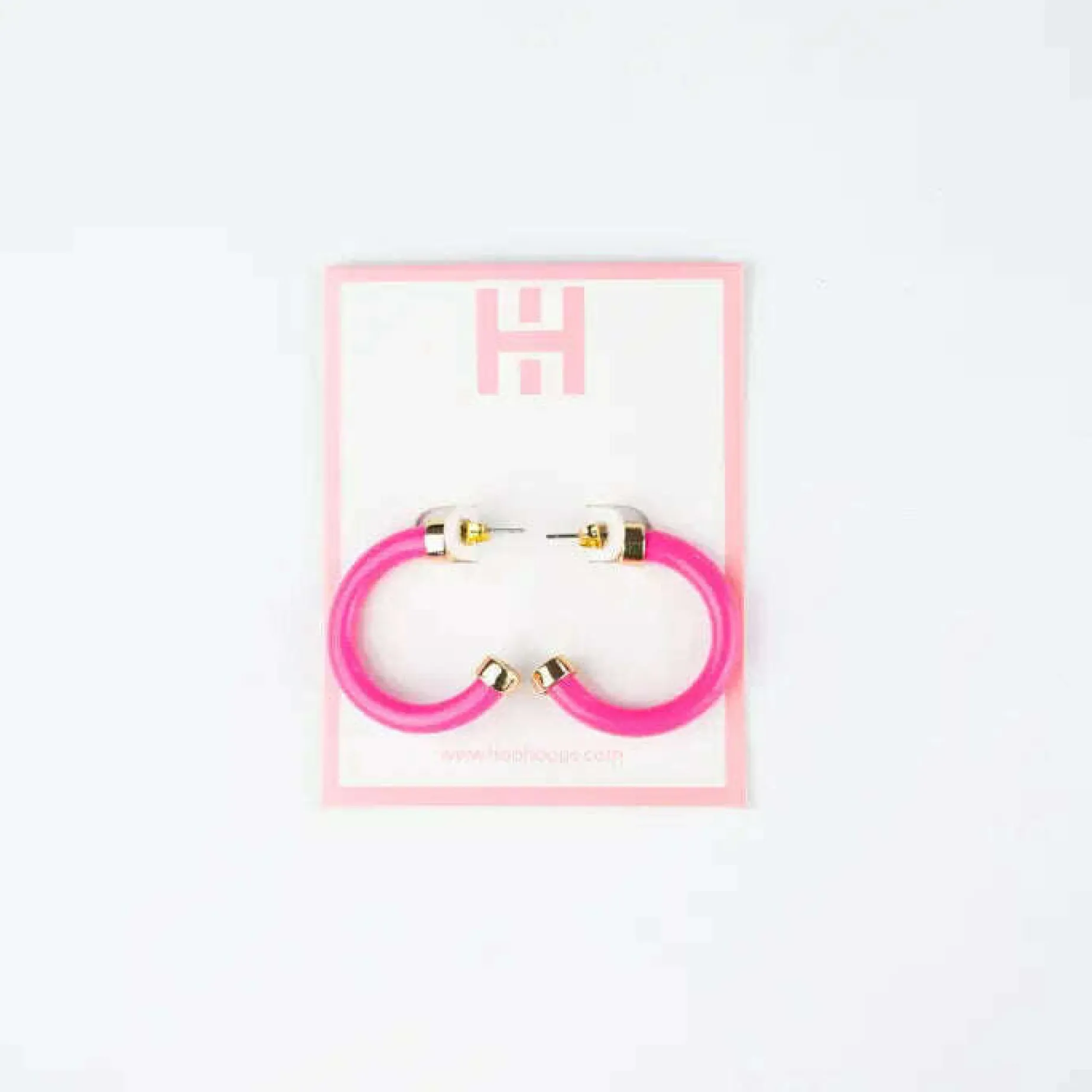hoo_hoops__mini_quot_acry_2.webp HOO HOOPS - Mini 1" AcrylicHoop Earings
