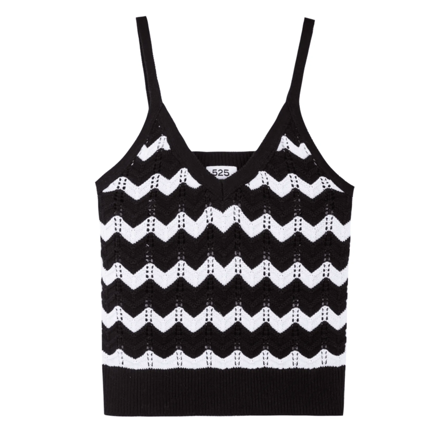 izzie_chevron_knit_tank_0.webp 525 - Izzie Chevron Knit Tank - Black & White