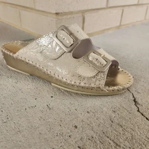 Jen - Champagne Adjustable Strap Sandal