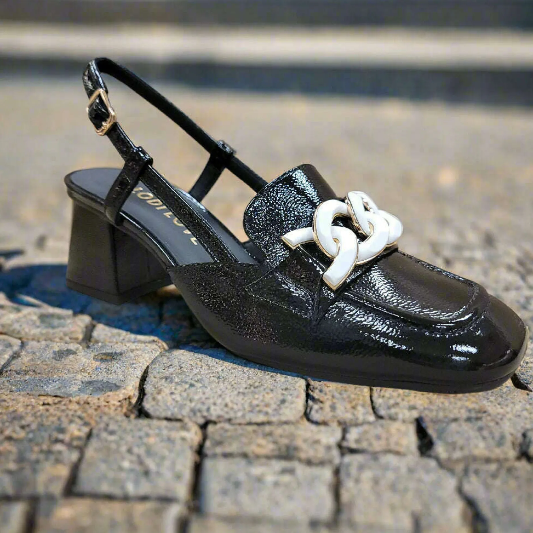 lodi_love__daramis_high_h_0.webp LODI LOVE - DARAMIS High Heel Sling Back Patent Leather Loafer Pump