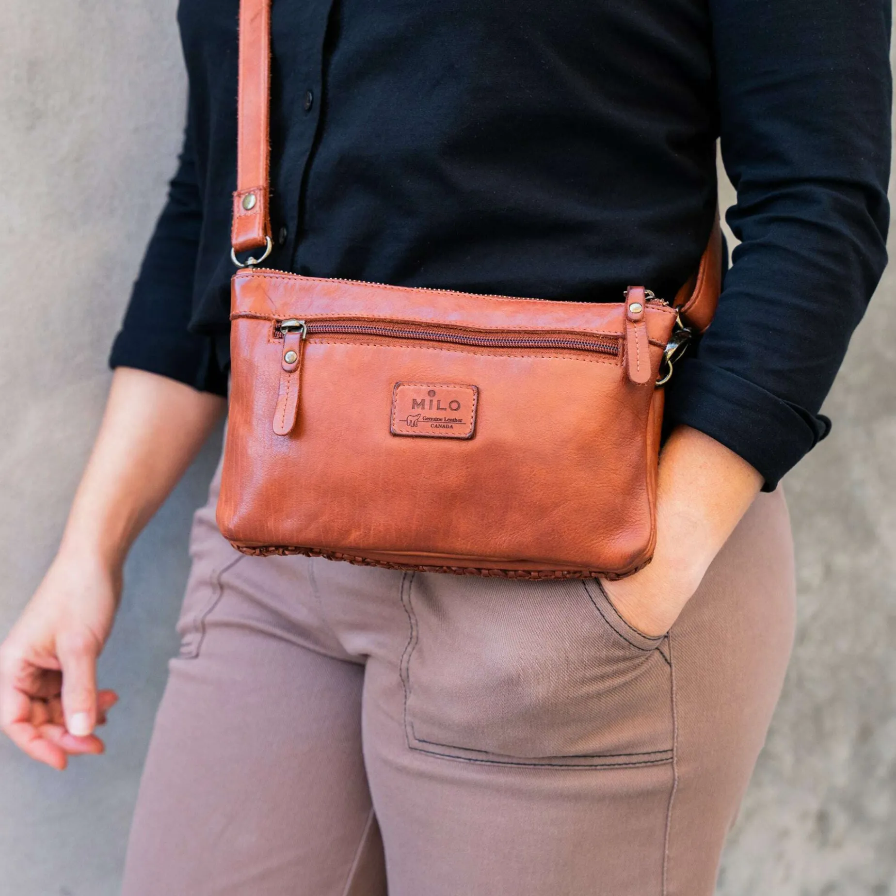 milo___anais_small_crossb_1.webp MILO - 81 Anais Small Crossbody Leather Handbag
