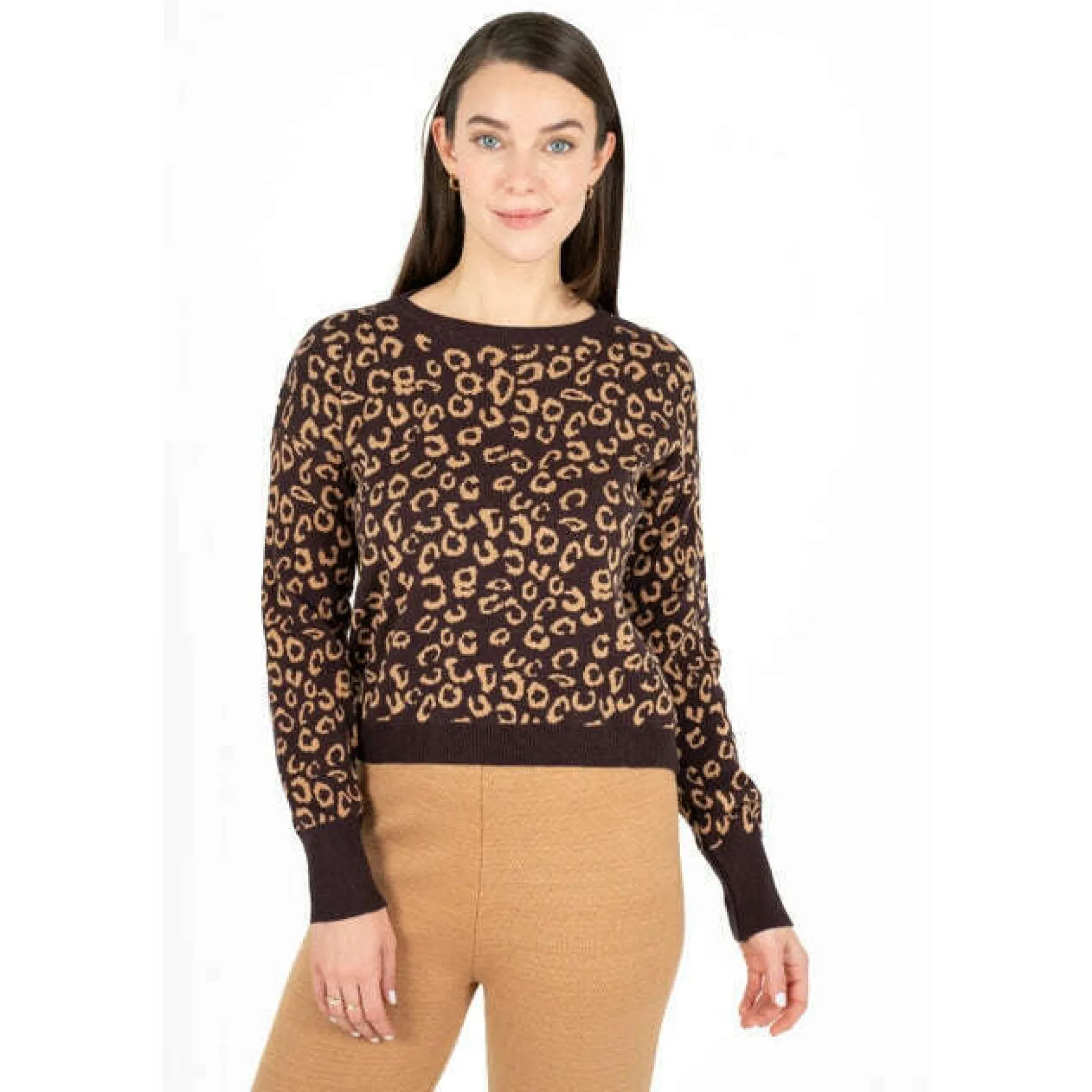 mmade_in_italy__leopard_k_1.webp M-Made in Italy - Leopard Knit Sweater - Brown