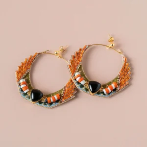 NAHUA - Cheri Hoop - Orange Metallic