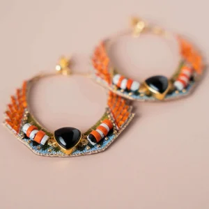 NAHUA - Cheri Hoop - Orange Metallic