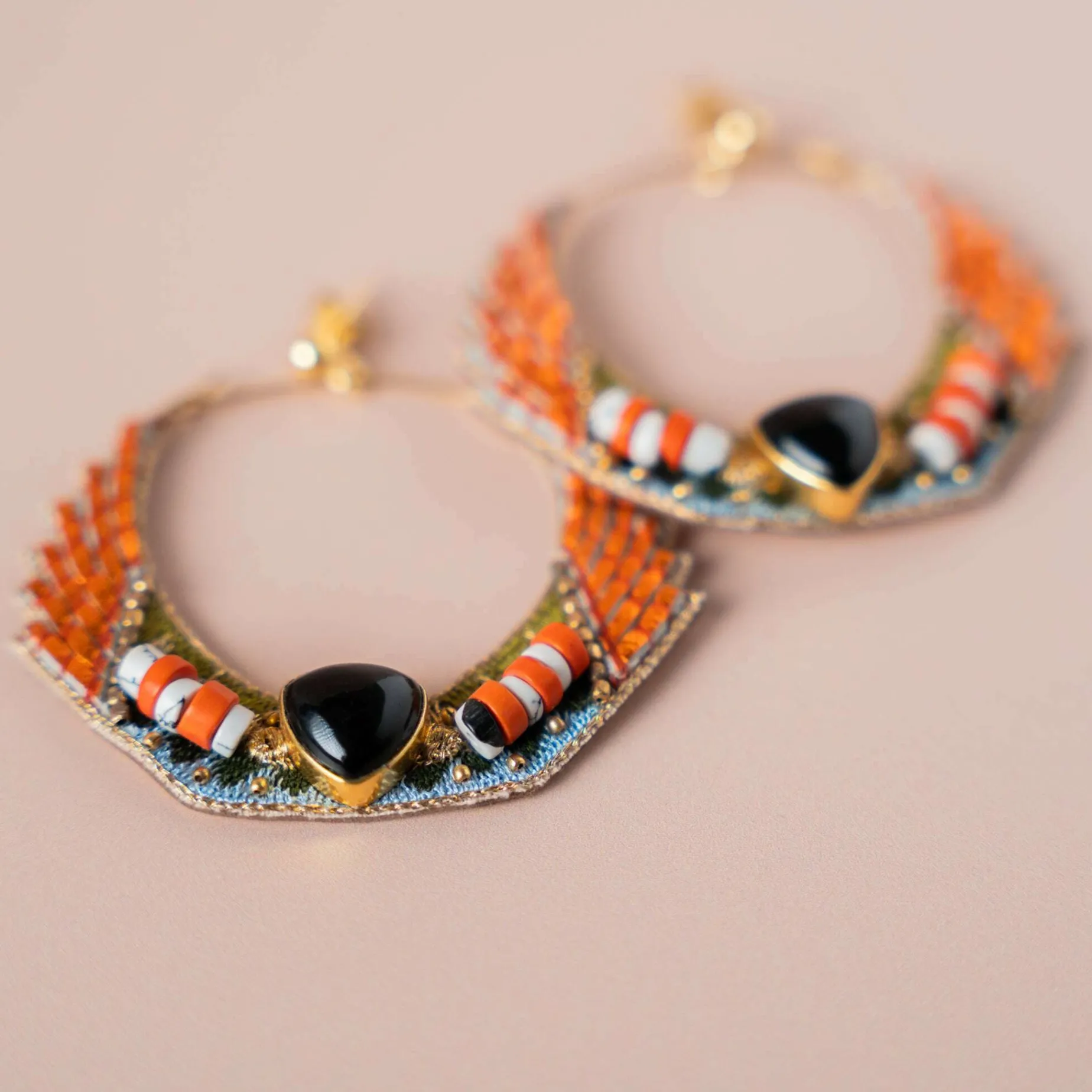 nahua__cheri_hoop__orange_2.webp NAHUA - Cheri Hoop - Orange Metallic