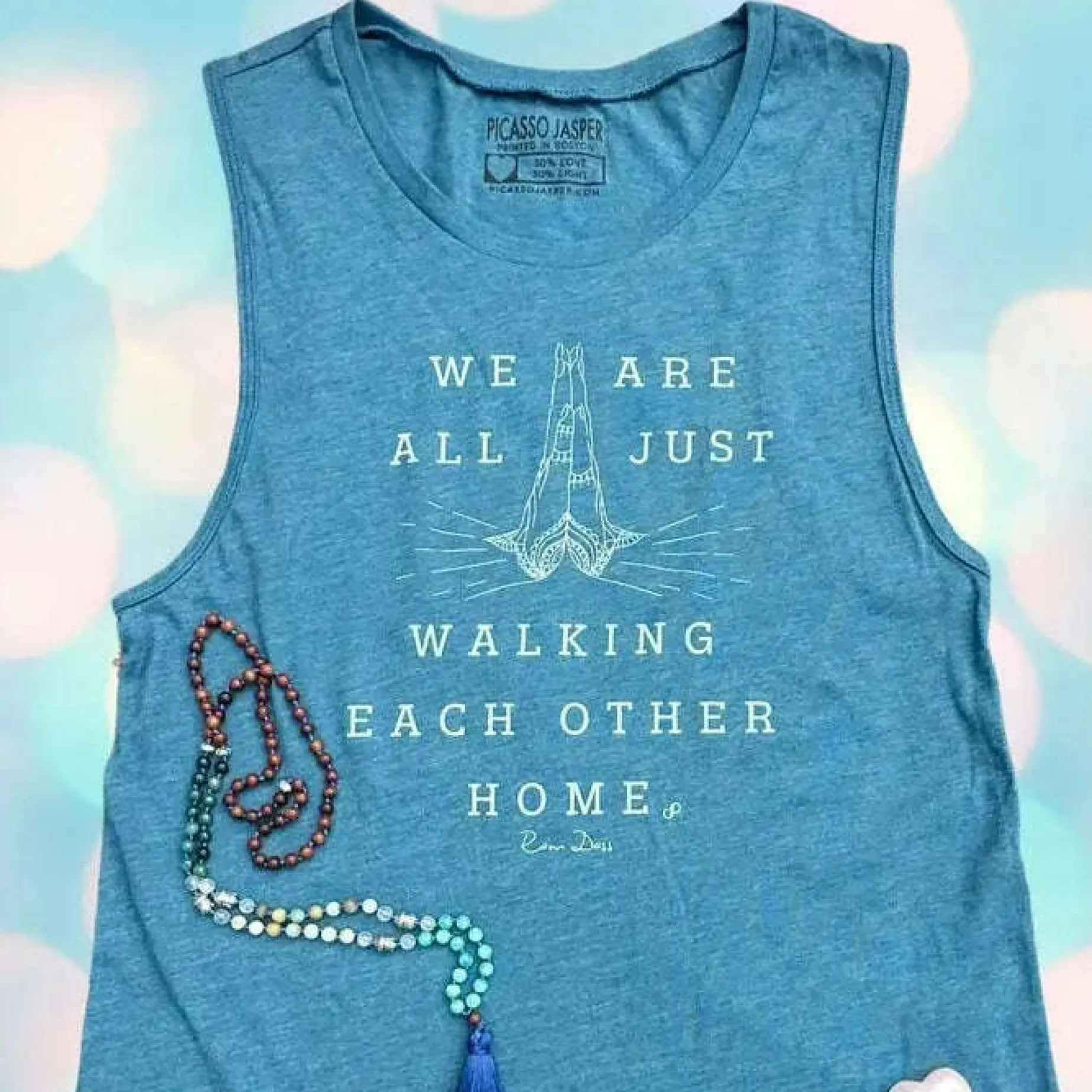 picasso_jasper__walking_e_0.webp Picasso Jasper - Walking Each Other Muscle Tee - Teal
