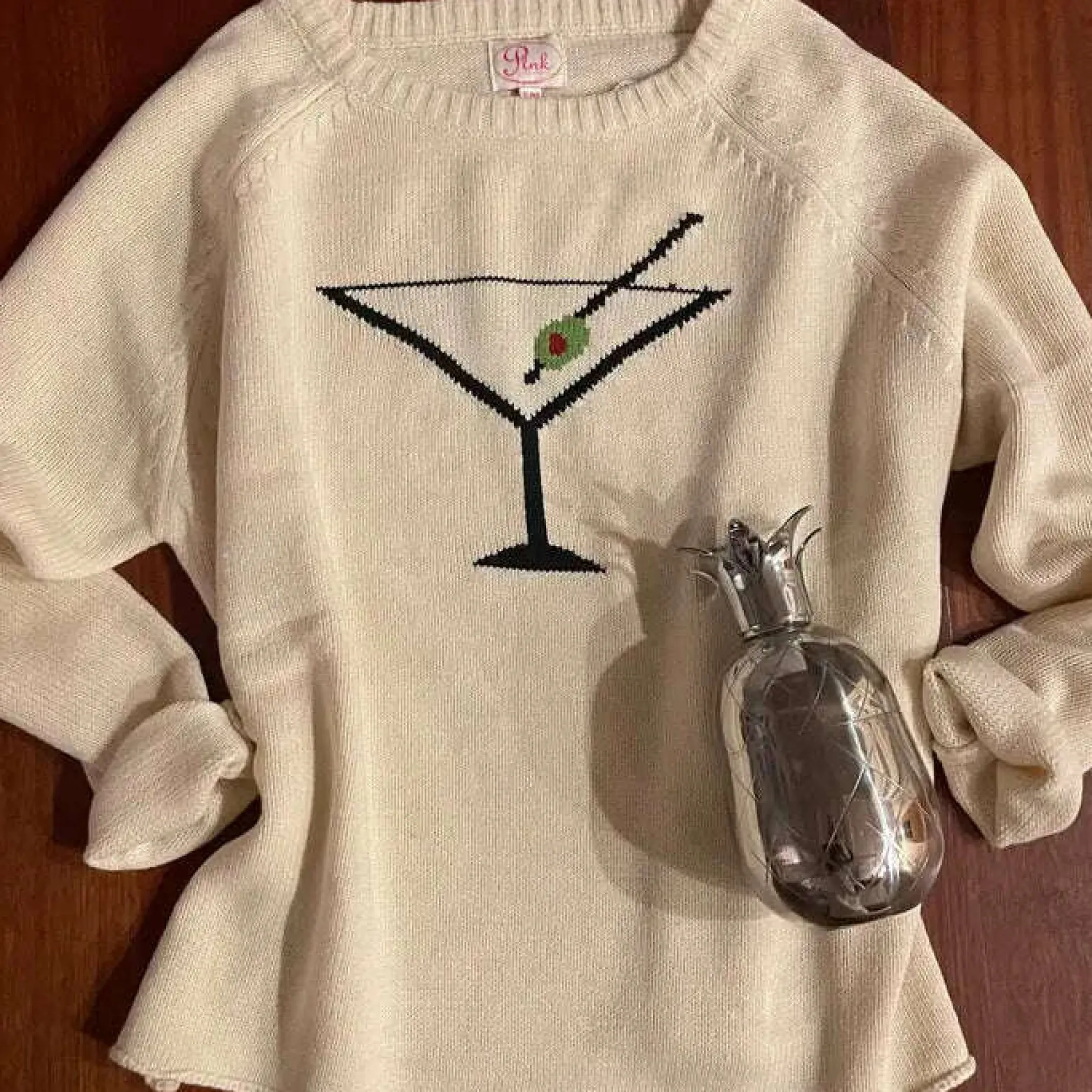 pink_pineapple__martini_s_1.webp Pink Pineapple - Martini Sweater - Ivory