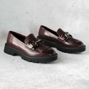 REGARDE LE CIEL- 06 Byron Burgundy Tassel Loafer