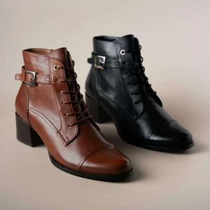REGARDE LE CIEL - Jolene 04 High Heel Lace up Ankle Boot