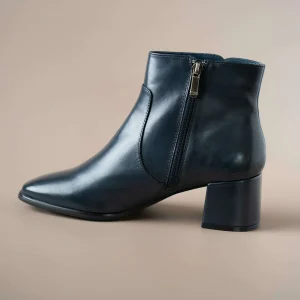 Regarde le Ciel - Pilar 04 Block Heel Navy Ankle Boot