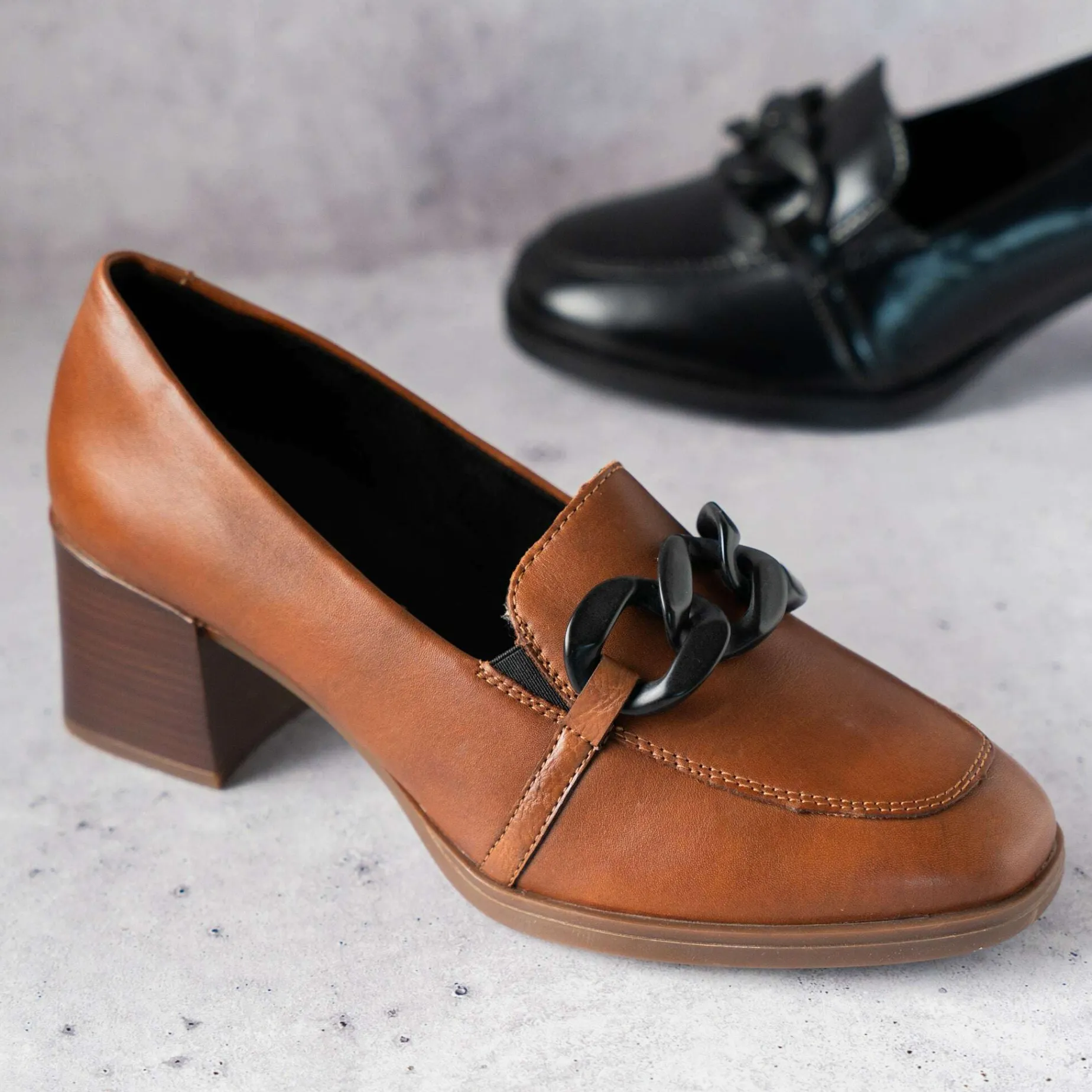 remonte__dv_classic_high__0.webp Remonte - D0V00 Classic High Heel Leather Loafers