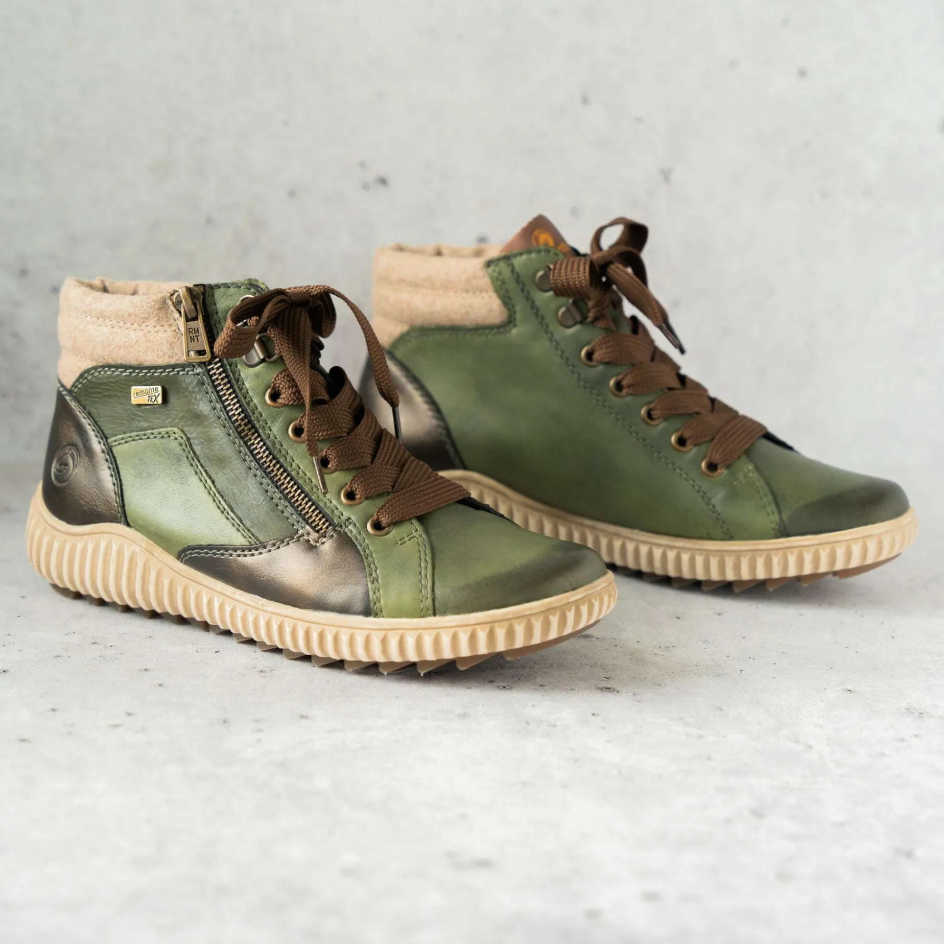 remonte__womens_green_hig_0.webp Remonte - Women's Green High Top Sneakers