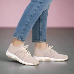 REMONTE D1S05 Stretchy Sock Top Sneaker in Pink, Navy or Mint Green