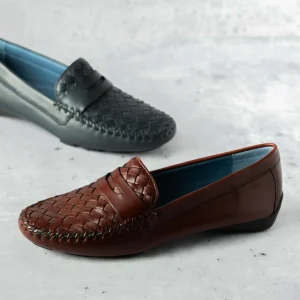 Robert Zur - Petra Luggage and Navy Leather Women's Loafers