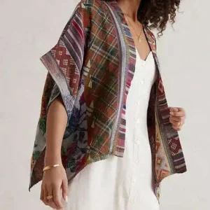 Saachi - Floral Geo Poncho - Multi