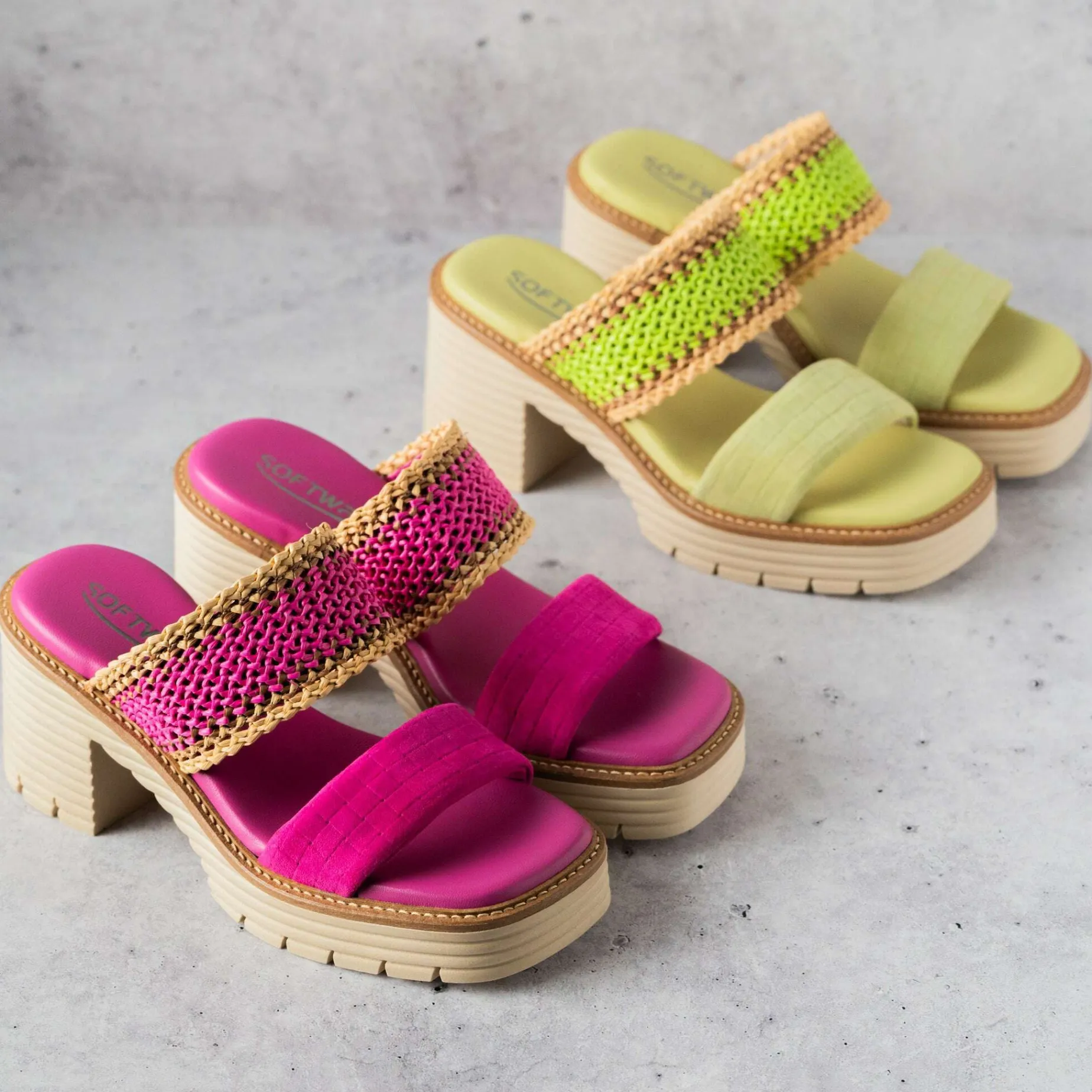 softwaves__blanca_sandal__0.webp Softwaves - Blanca Sandal - Fuchsia or Lime Green