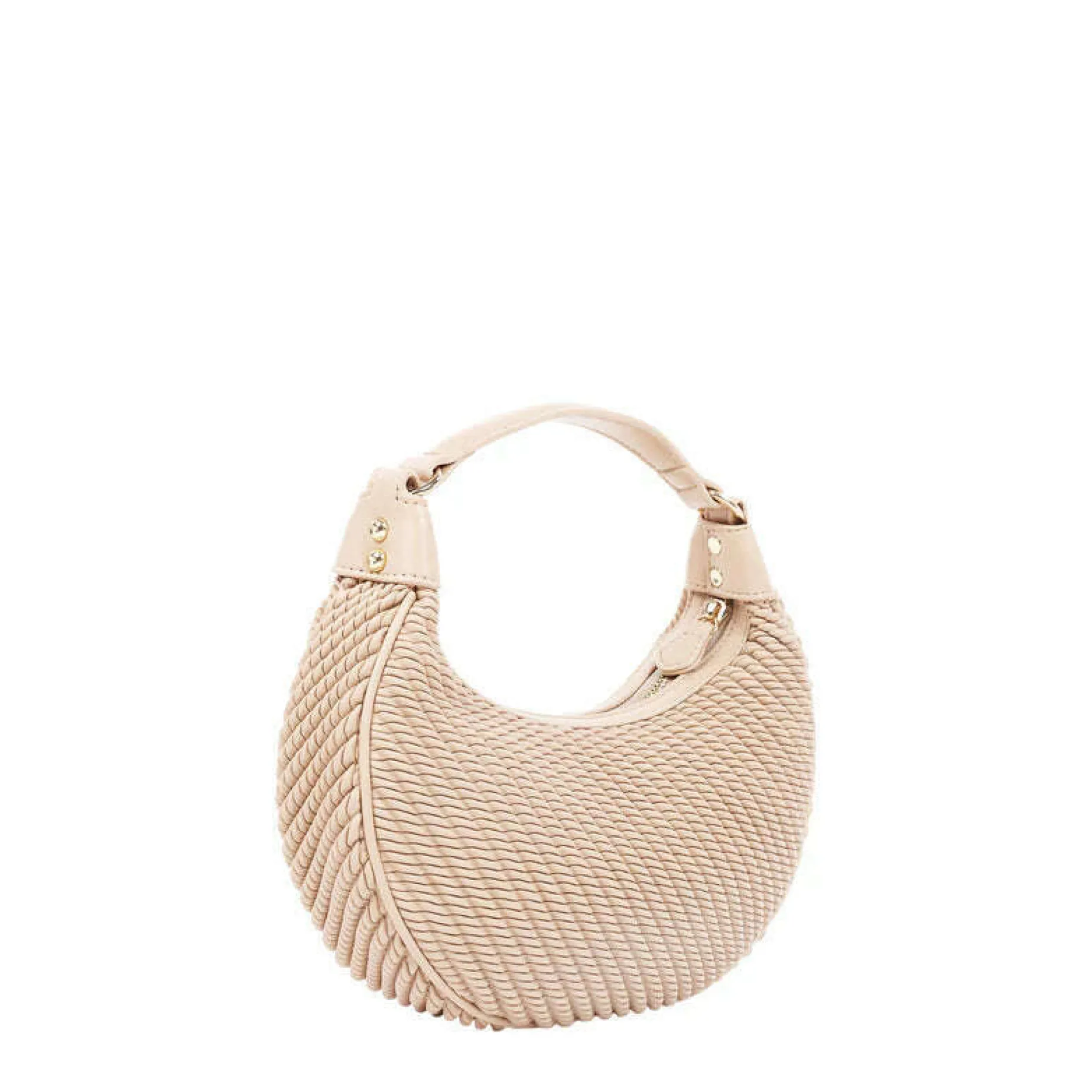sondra_roberts__embossed__1.webp SONDRA ROBERTS - Embossed Faux Leather Mini Hobo - Tan