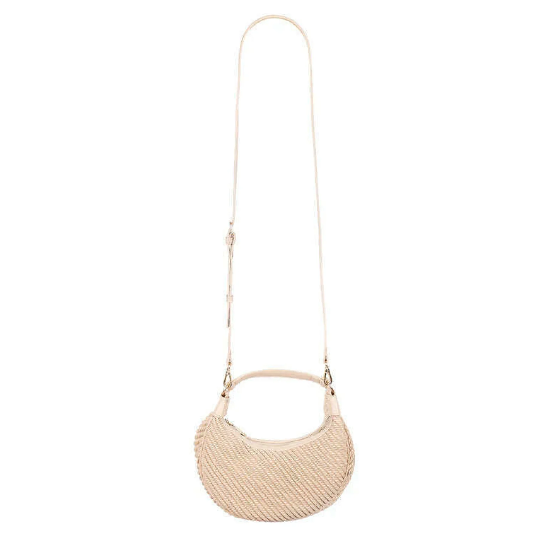 sondra_roberts__embossed__2.webp SONDRA ROBERTS - Embossed Faux Leather Mini Hobo - Tan