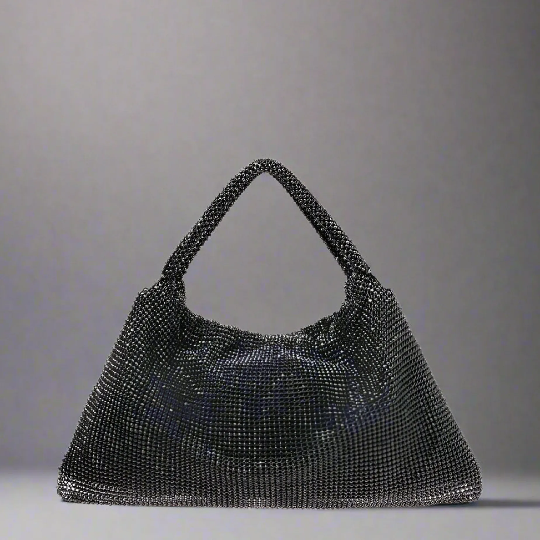 sondra_roberts__rhineston_0-2.webp SONDRA ROBERTS - Rhinestone Shoulder Bag - Hematite