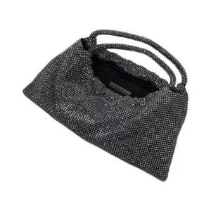 SONDRA ROBERTS - Rhinestone Shoulder Bag - Hematite