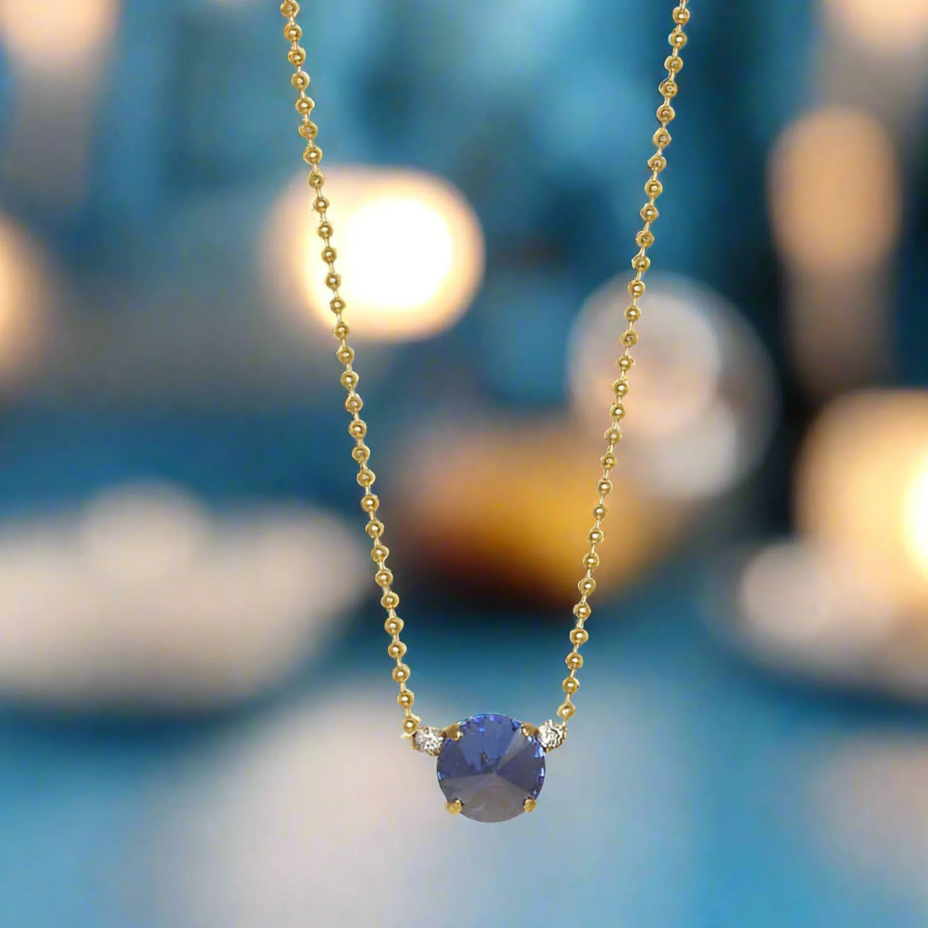 tova__jojo_necklace__sapp_0.webp TOVA - JOJO NECKLACE - Sapphire/Champagne