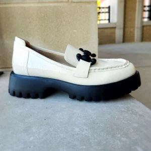 Vaneli - Zeva White Patent Leather Platform Loafer